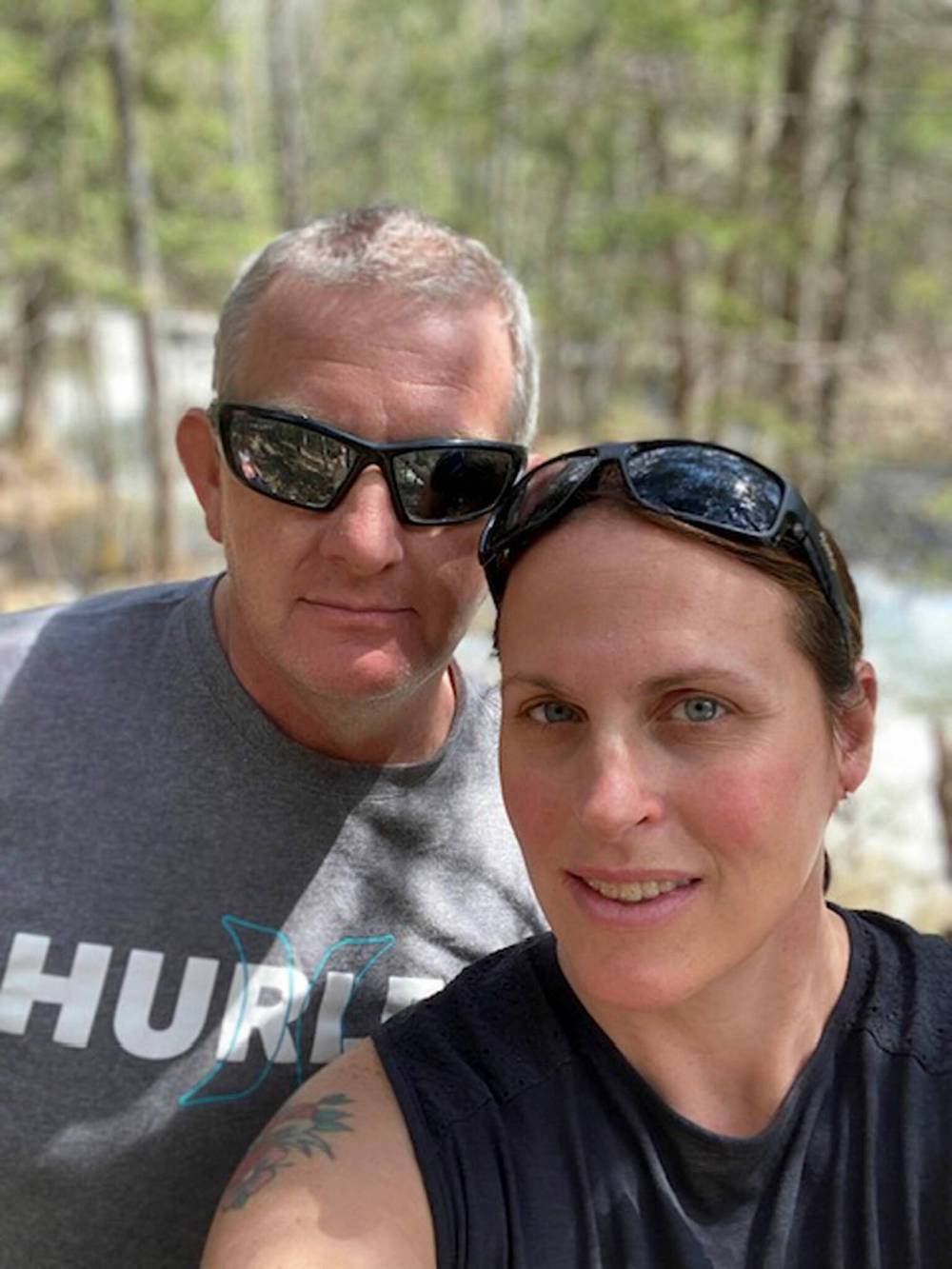 Farmers Lisa and Adam Downton are dealing with flooding at their cabin in northwestern Ontario and in their fields in the Île-des-Chênes and Lorette areas. (Supplied)