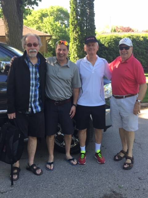 Submitted
Dave went golfing for years with this group: (l-r) Terry Kumka, Jack Courtney, Rob Gosman and Dave. David Frayer was a prominent federal Crown attorney in his career, but after hours he was a wonderful family man, a great friend to many, and a lover of music.