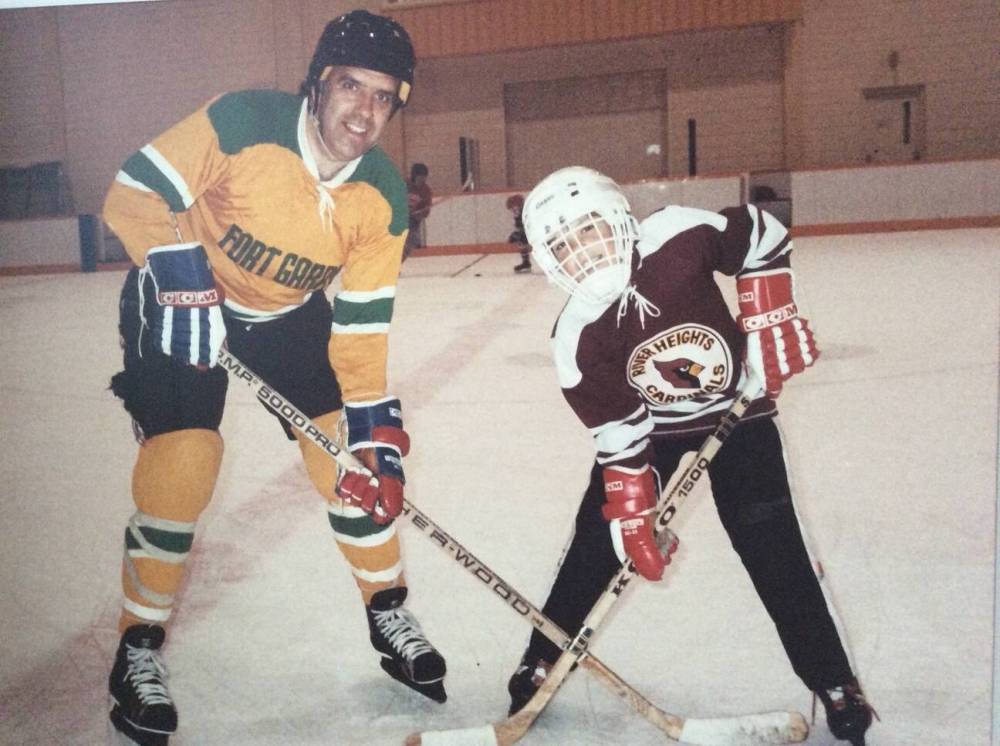 Submitted
Dave’s love of hockey was passed down through his family. Here he takes to the ice with son Kevin in the early 1980s. David Frayer was a prominent federal Crown attorney in his career, but after hours he was a wonderful family man, a great friend to many, and a lover of music.