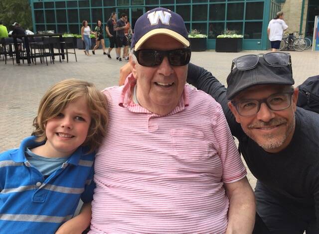 Submitted
Dave Frayer relaxes at The Forks in 2019 with two members of his “Beijing” family, grandson Jetsun and son Kevin. David Frayer was a prominent federal Crown attorney in his career, but after hours he was a wonderful family man, a great friend to many, and a lover of music.