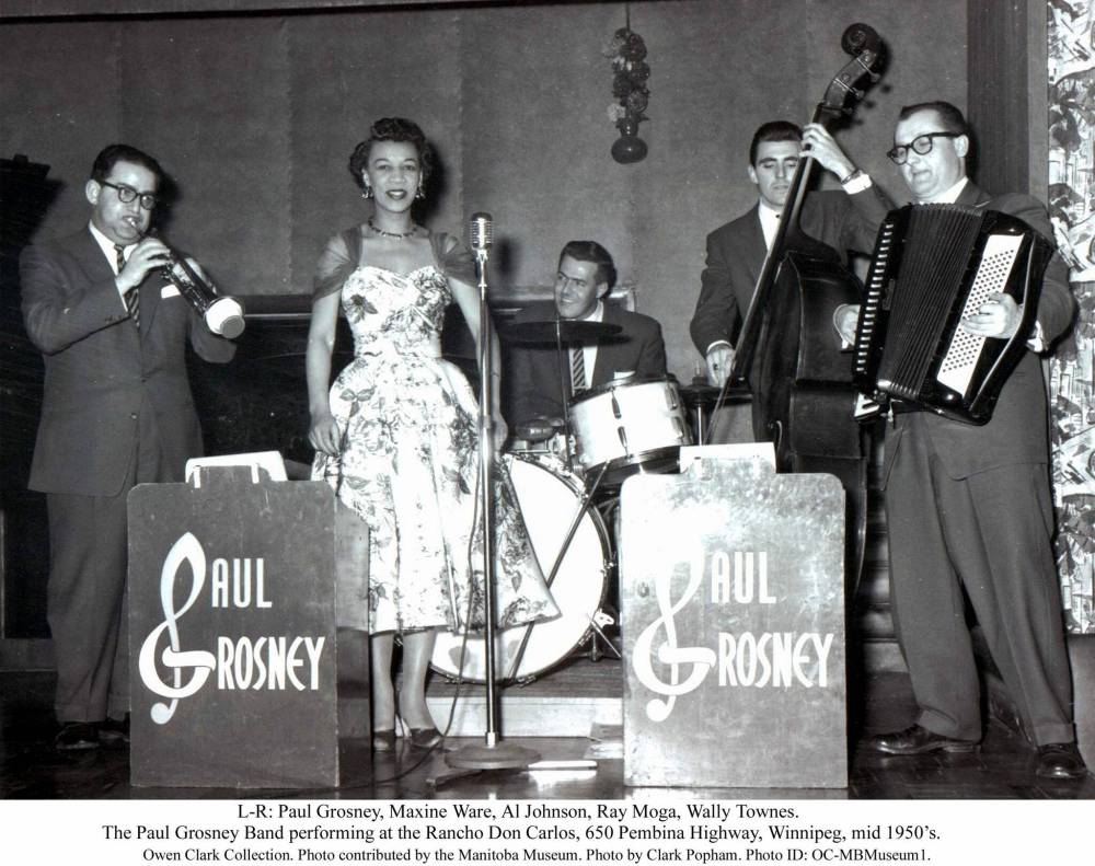 Supplied
Maxine Ware with the Paul Grosney band at the Rancho Don Carlos in the 1950s.
