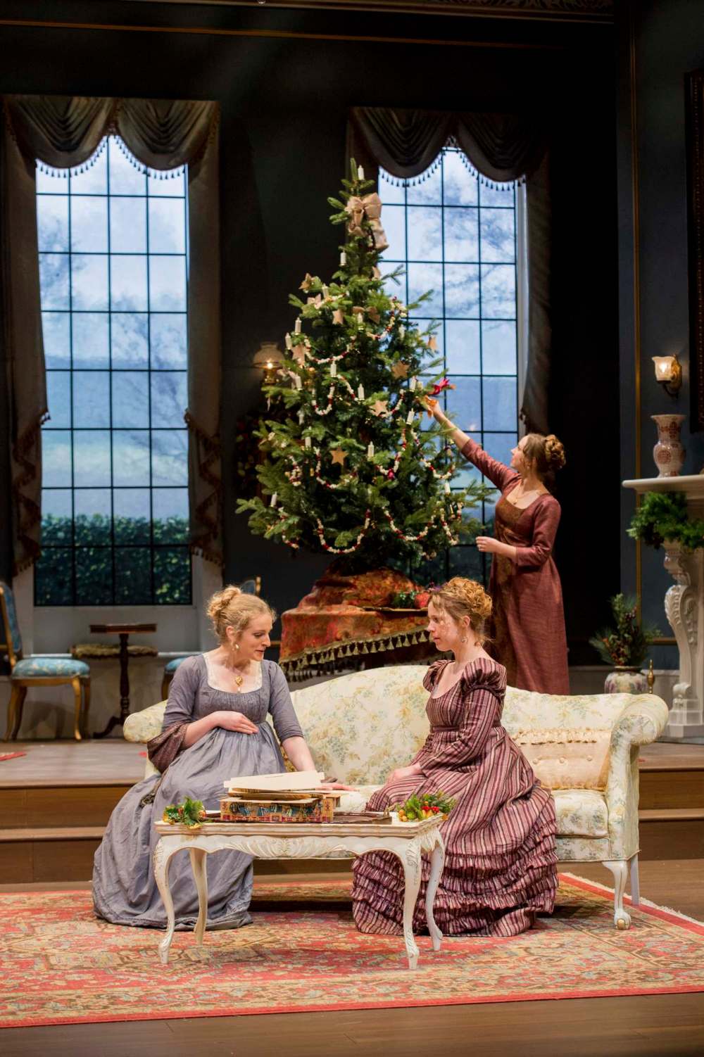 Christmas trees weren't in people's homes in 1814 when the play takes place so the playwrights have taken liberty, says director Krista Jackson. (Dylan Hewlett)