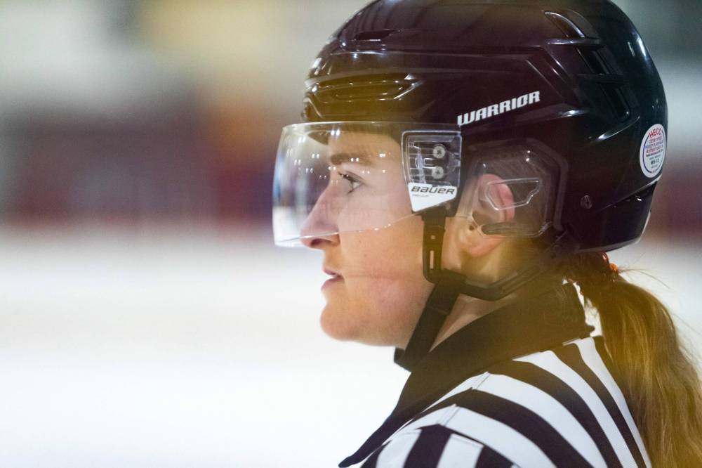 DANIEL CRUMP / WINNIPEG FREE PRESS
Camille Forbes is acknowledged as one of the busiest, up-and-coming referees in all of Winnipeg.