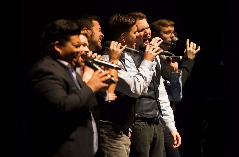A capella group Those Guys perform three Christmas shows on Dec. 7 and 8. (John Woods / Winnipeg Free Press files)