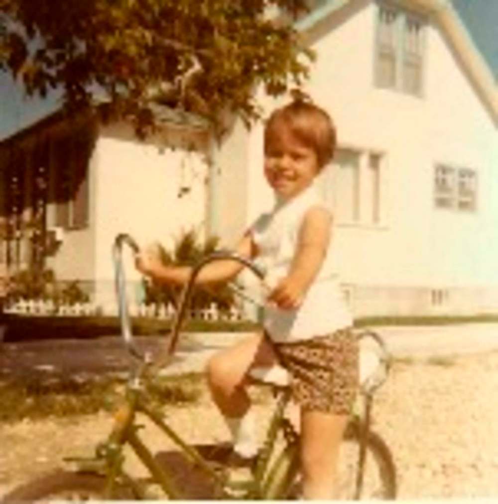 Supplied
Kari on a bicycle