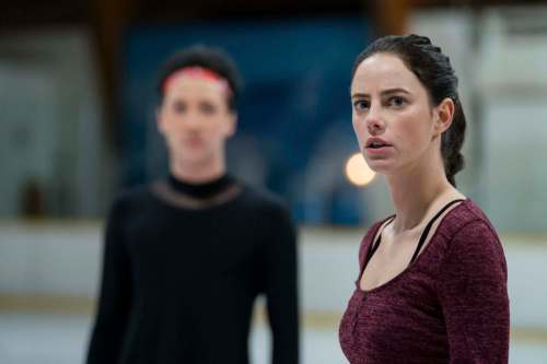 Netflix
Kat Baker (Kaya Scodelario) and Gabriel Richardson (Johnny Weir) star in Spinning Out.
