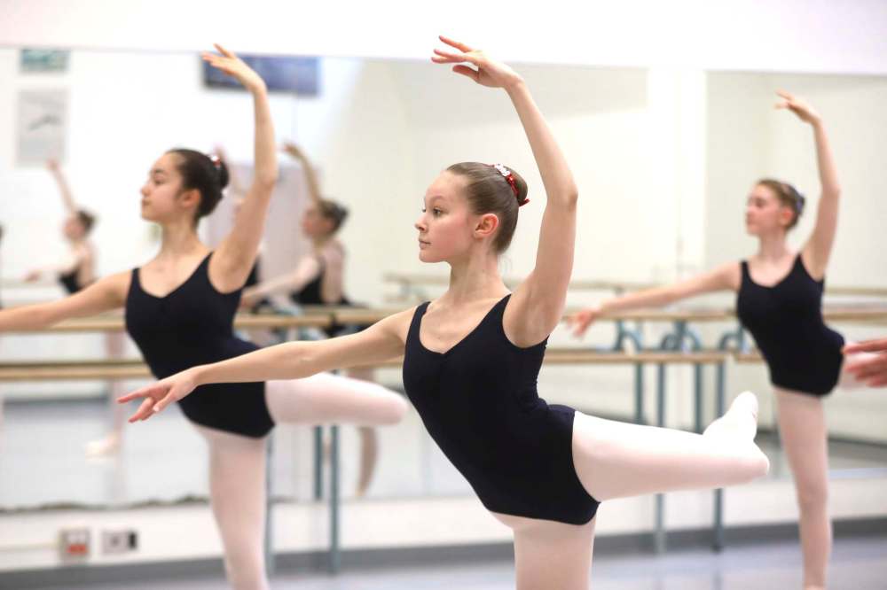 Students usually clock about five or six hours of dance a day if they have evening rehearsals for upcoming shows, six days per week.