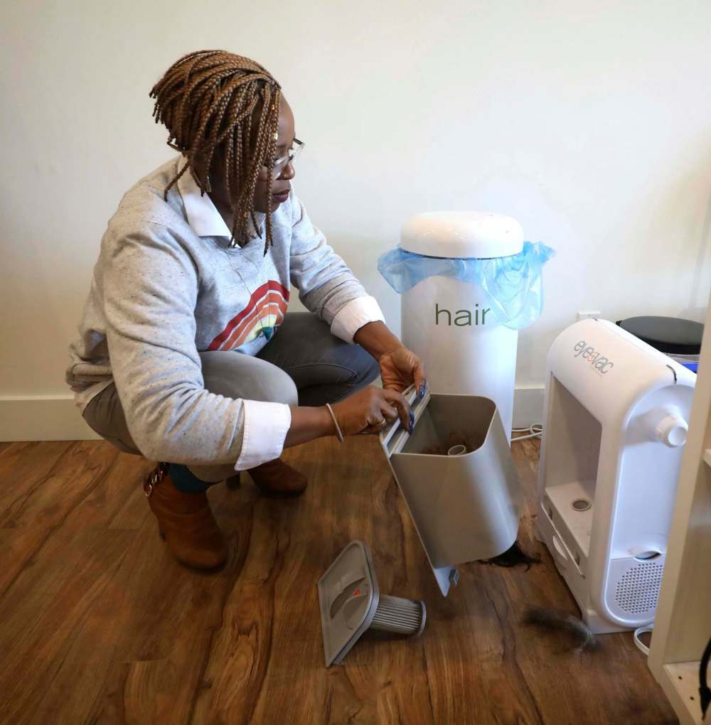 The bin contents are collected regularly and sent to the Green Circle's nearest recycling warehouse. (Ruth Bonneville / Winnipeg Free Press)