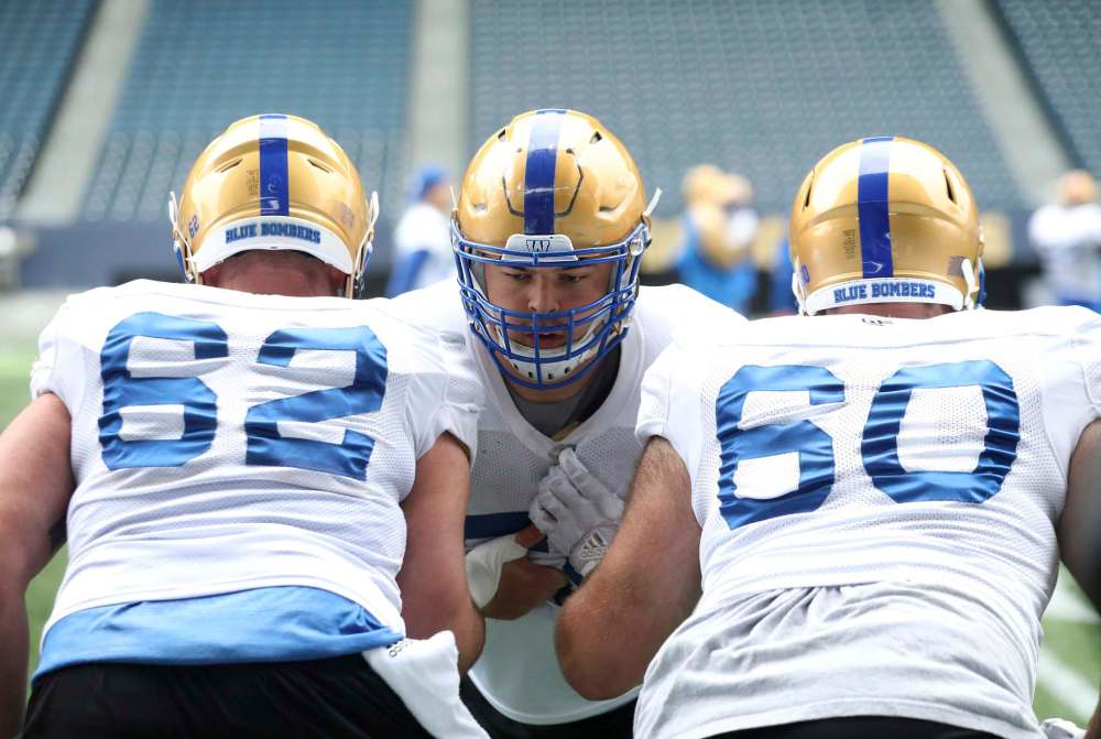 RUTH BONNEVILLE / WINNIPEG FREE PRESS
Winnipeg Blue Bombers’ centre Michael Couture just might be the last notable pending free agent.
