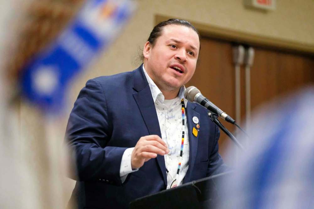 Daniel Crump / Winnipeg Free Press
Grand Chief Jerry Daniels of the Southern Chiefs’ Organization says First Nations are being looked at as an afterthought when they need to be partners in the project.