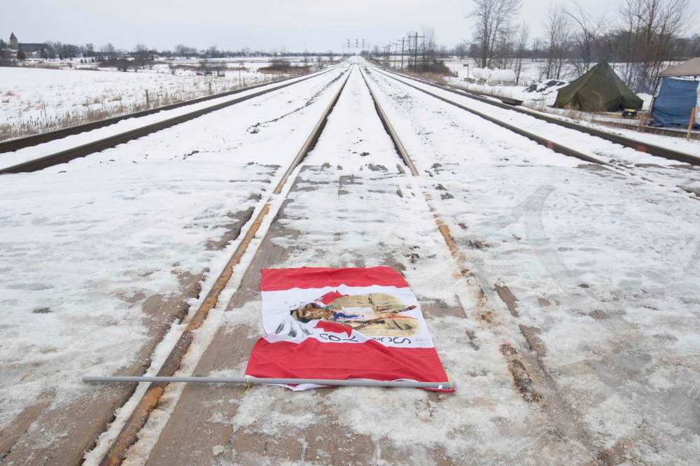 Blockades and protests have swept across the country in recent days, including on the train tracks in Tyendinaga Mohawk Territory, near Belleville, Ont. (Lars Hagberg / Canadian Press files)