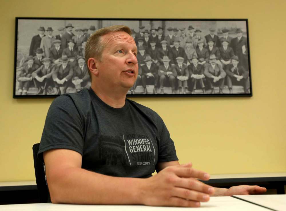 Manitoba Federation of Labour president Kevin Rebeck says with the threat of Bill 28 hanging over them, union members have signed contracts under duress. (Ruth Bonneville / Winnipeg Free Press files)