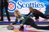 THE CANADIAN PRESS/Jonathan Hayward
Team Wild Card skip, Jennifer Jones and Team Ontario skip, Rachel Homan toss stones at the Scotties Tournament of Hearts in Moose Jaw, Wednesday. Jones, Homan and a few other women's curlers make up the small number of competitors that receive the lion's share of the television coverage during the round robin portion of the annual tournament.