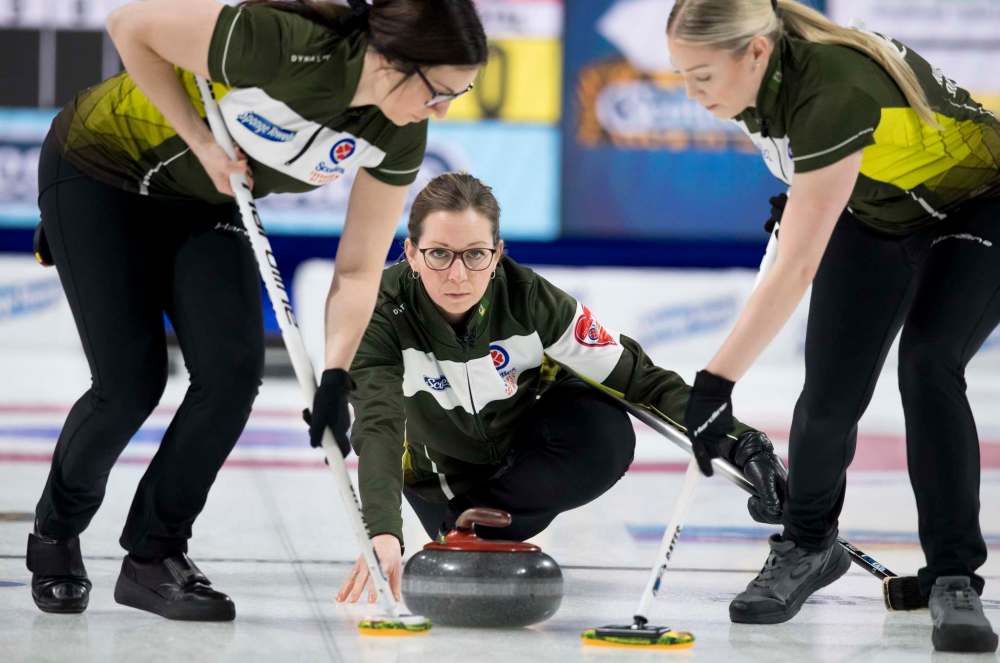 THE CANADIAN PRESS/Jonathan Hayward
Team Northern Ontario skip Krista McCarville shot a perfect 100 per cent against Team Alberta on Wednesday morning.