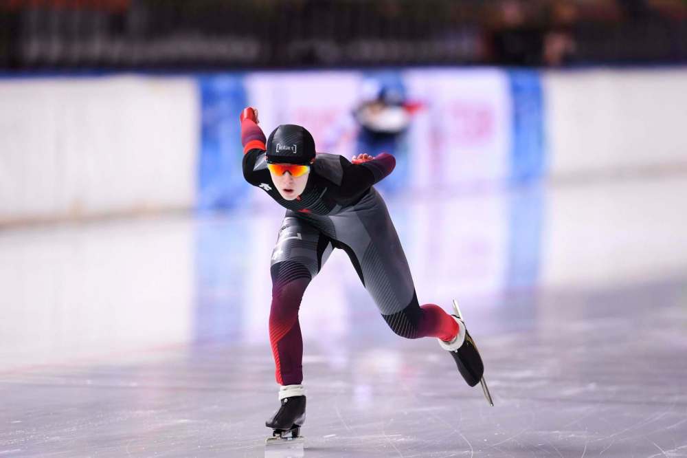 Oliver Hardt / Getty Images
Scott competing in the Ladies 1,500 meter race during the ISU Junior World Cup Speed Skating Final at Minsk Arena on February 16 in Minsk, Belarus.