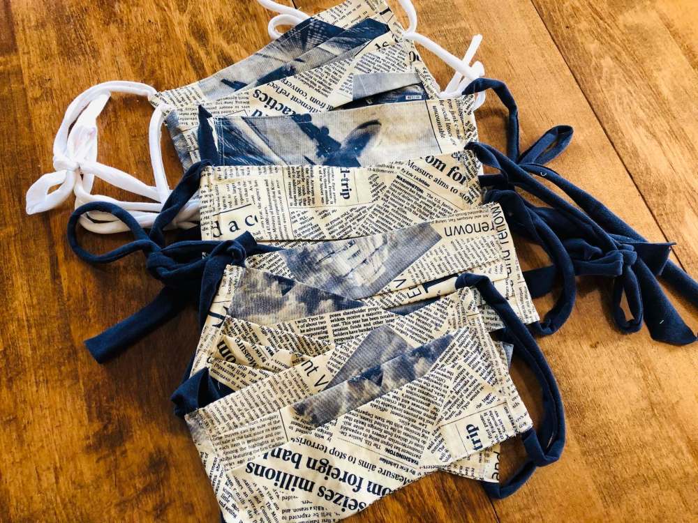 Supplied
Home sewers with a little experience and a sewing machine in good working order can produce these masks on their own with the help of the many good tutorials on the internet.