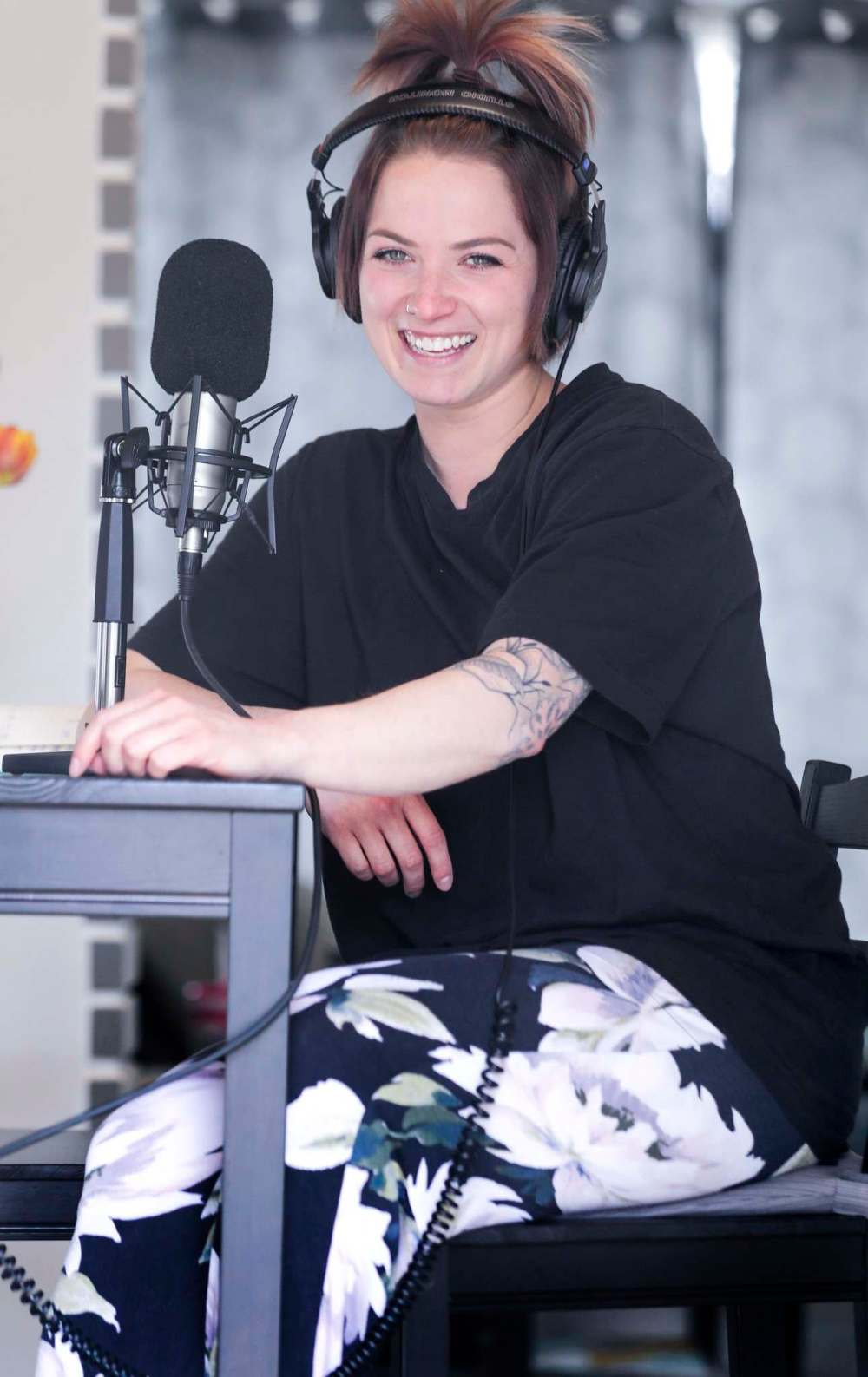 RUTH BONNEVILLE / WINNIPEG FREE PRESS
Randy Parker, the cohost of the morning show on QX104, spends most days in her pyjama pants and slippers because they're the most comfortable.