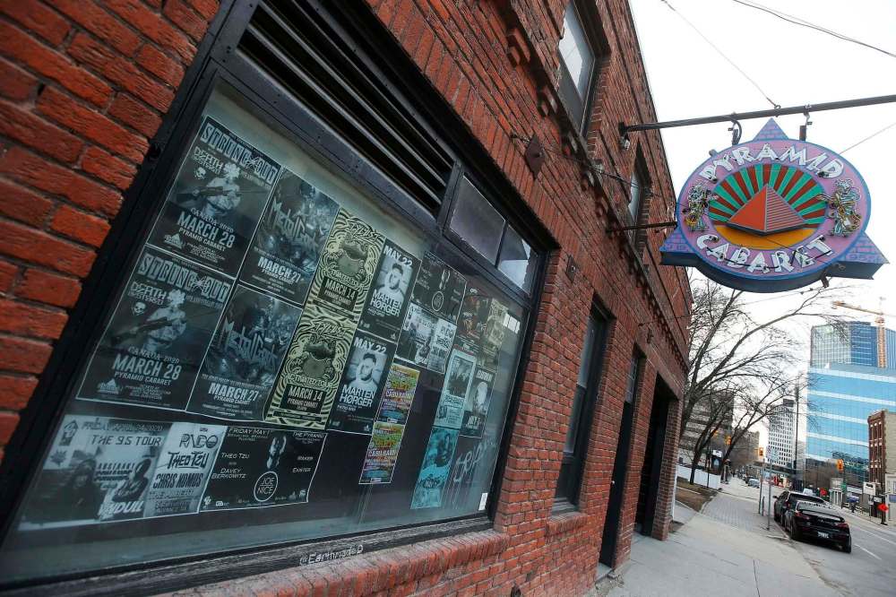 JOHN WOODS / WINNIPEG FREE PRESS
The Pyramid Cabaret on Fort Street has had to cancel one of its busiest spring seasons ever.