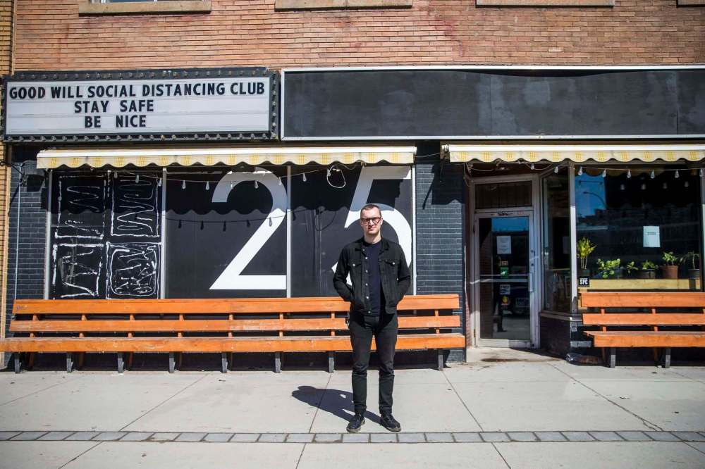 MIKAELA MACKENZIE / WINNIPEG FREE PRESS
David Schellenberg, one of the Good Will Social Club’s co-owners, is enormously grateful for the $60,000 raised in a recent GoFundMe campaign for the shuttered club.