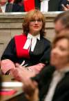 WAYNE GLOWACKI / WINNIPEG FREE PRESS FILESThe Canadian Judicial Council has found that Manitoba Court of Queen&rsquo;s Bench Justice Colleen Suche, shown here at a swearing-in ceremony in 2002, was wrong to join her cabinet-minister husband, Winnipeg South Centre MP Jim Carr, in weighing in on Ottawa&rsquo;s selection of judges.