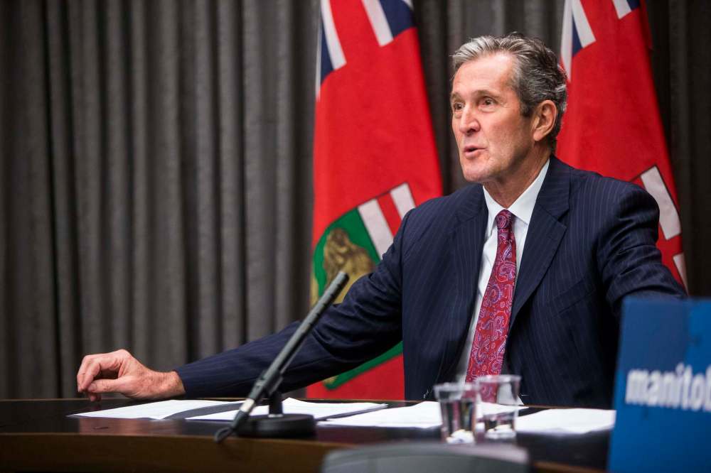 MIKAELA MACKENZIE / FREE PRESS FILES
Premier Brian Pallister announced the spending of an additional $500 million that would expand on already-announced infrastructure investments of $3 billion over the next two years.