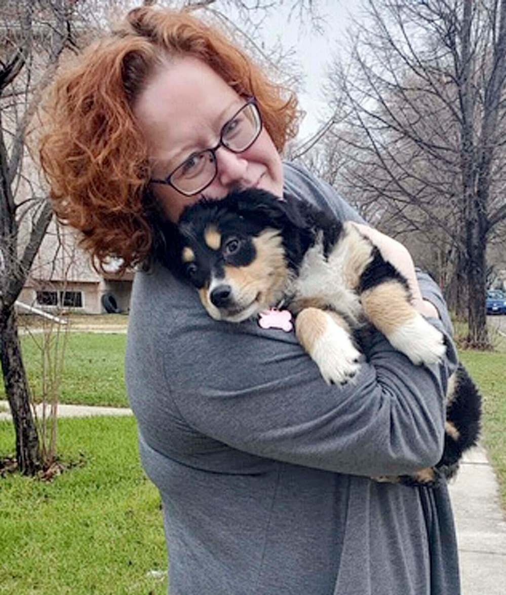 SUPPLIED
Nicole Chammartin has found some light in the COVID-19 darkness, dubbing her new furry friend Covie.