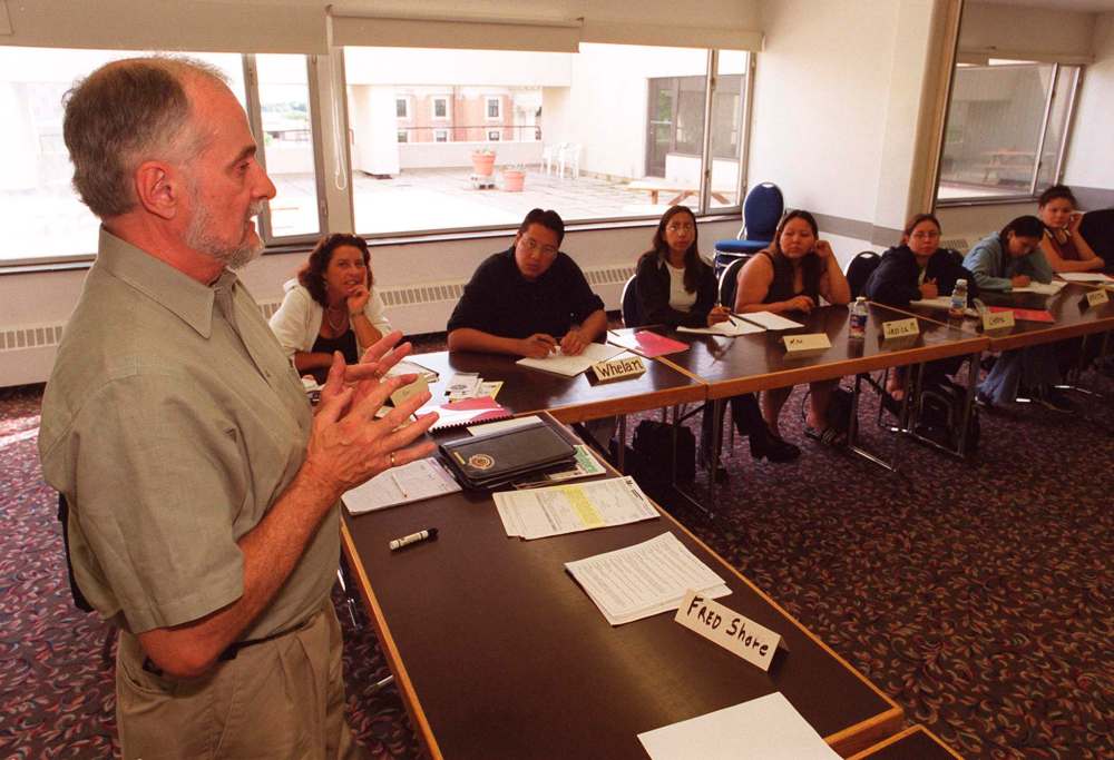 LINDA VERMETTE / FREE PRESS FILES
Métis writer and educator Fred Shore, retired this week.