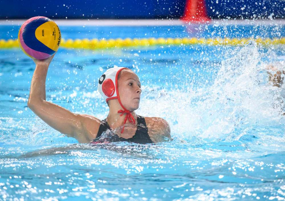 Christopher Morris/COC
Shae Fournier competes for Canada in women's water polo at the Lima 2019 Pan American Games last August: “For now, my team is pretty spread out all over the country.