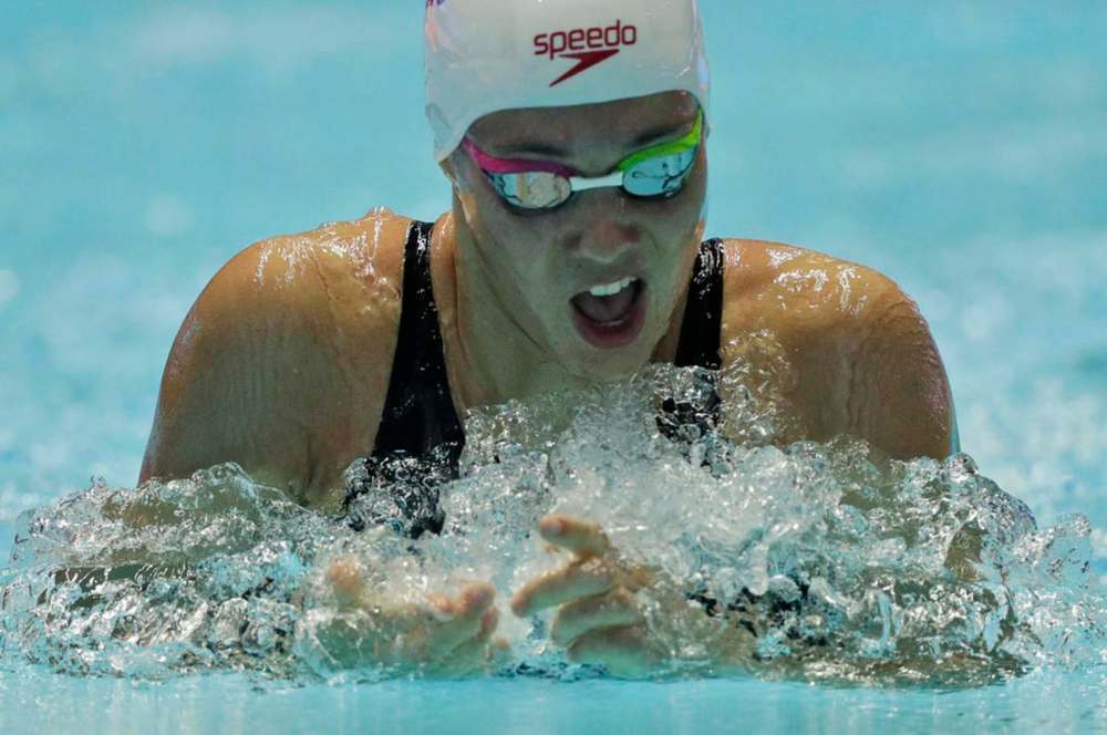 (AP Photo/Mark Schiefelbein)
National team swimmer Kelsey Wog at the World Swimming Championships in South Korea last July: