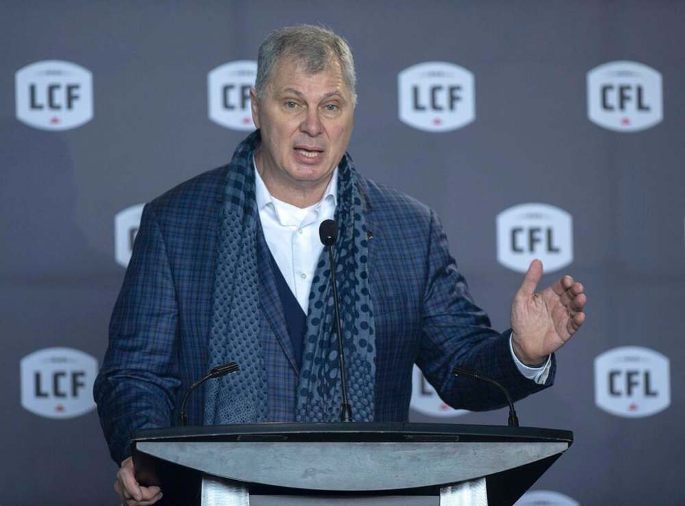 THE CANADIAN PRESS/Andrew Vaughan
Brian Ramsay and the CFL Players' Association have run out of patience with CFL commissioner Randy Ambrosie (above). The CFLPA's executive director and a host of CFL players are voicing their displeasure with the state of talks between the league and CFLPA regarding an abbreviated 2020 season due the COVID-19 pandemic.