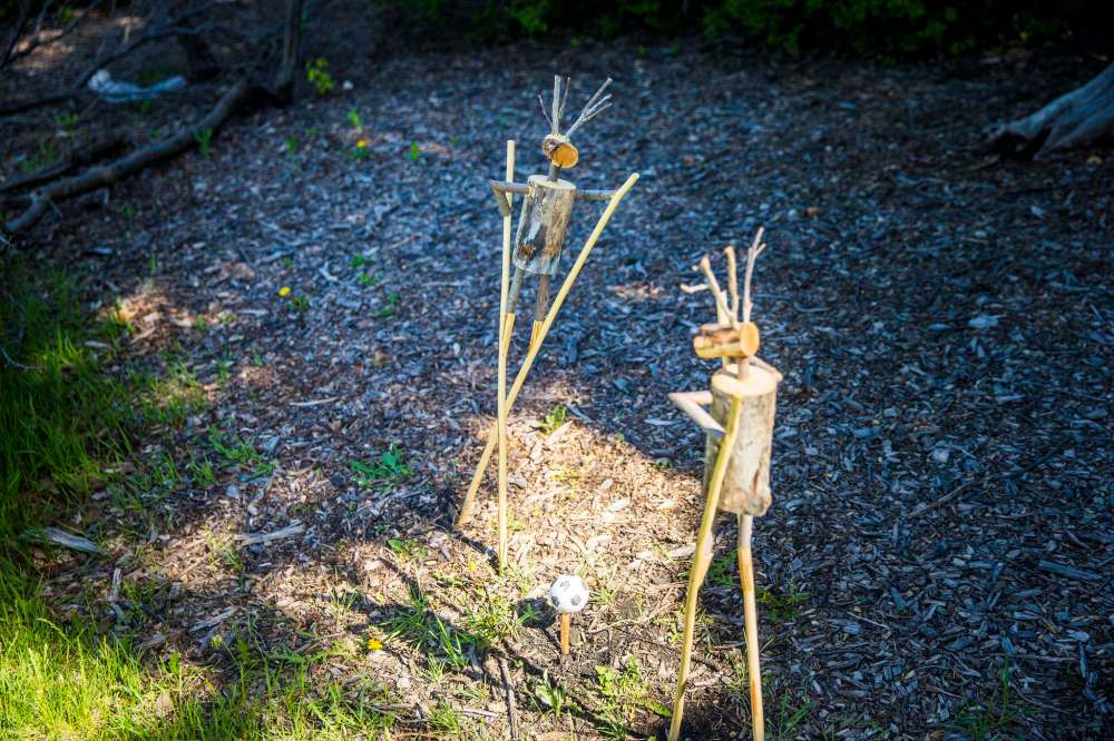Reindeer playing soccer on stilts can spur the imagination and put a smile on your face. (Mikaela MacKenzie / Winnipeg Free Press)
