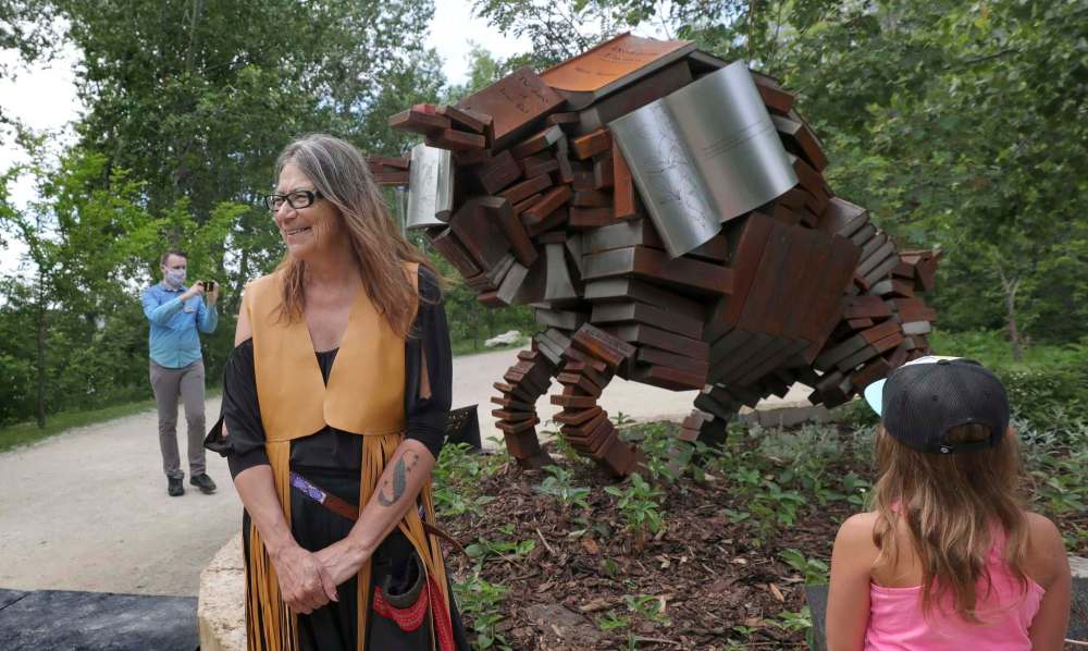 RUTH BONNEVILLE / WINNIPEG FREE PRESS
This past week featured the unveiling of another public art installation at The Forks, this one by Métis visual artist Val Vint.