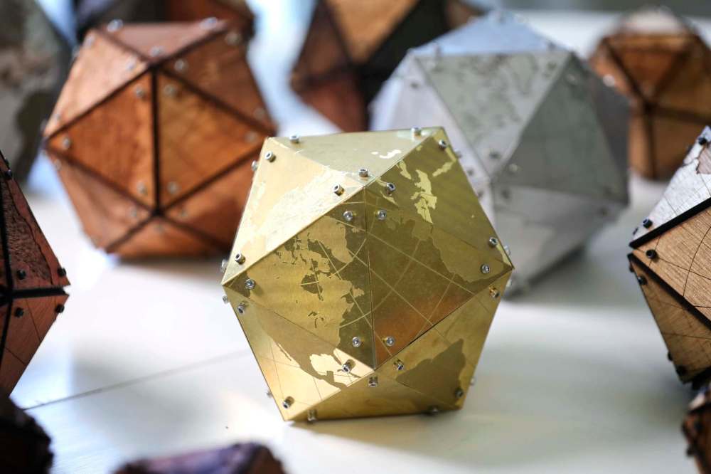 RUTH BONNEVILLE / WINNIPEG FREE PRESS
Brown, who’d always had a crafty side, began making three-dimensional globes based on a decades-old design she once studied called the Dymaxion map, created by an American architect named Buckminster Fuller.