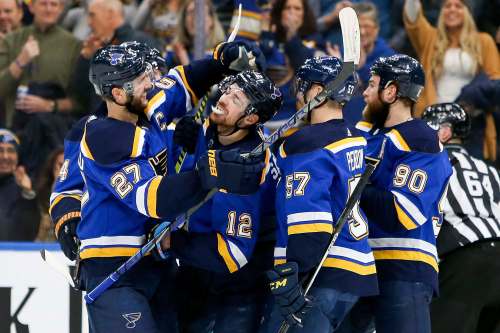 The St. Louis Blues stopped voluntary team skates after four players went to a bar and tested positive for COVID-19. (Scott Kane / The Associated Press files)