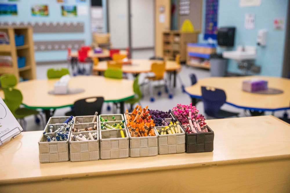 MIKAELA MACKENZIE / WINNIPEG FREE PRESS
MIKAELA MACKENZIE / WINNIPEG FREE PRESS
Kindergarten classrooms at Sage Creek School in Winnipeg on Friday, July 17, 2020. For Maggie Macintosh story.Winnipeg Free Press 2020.