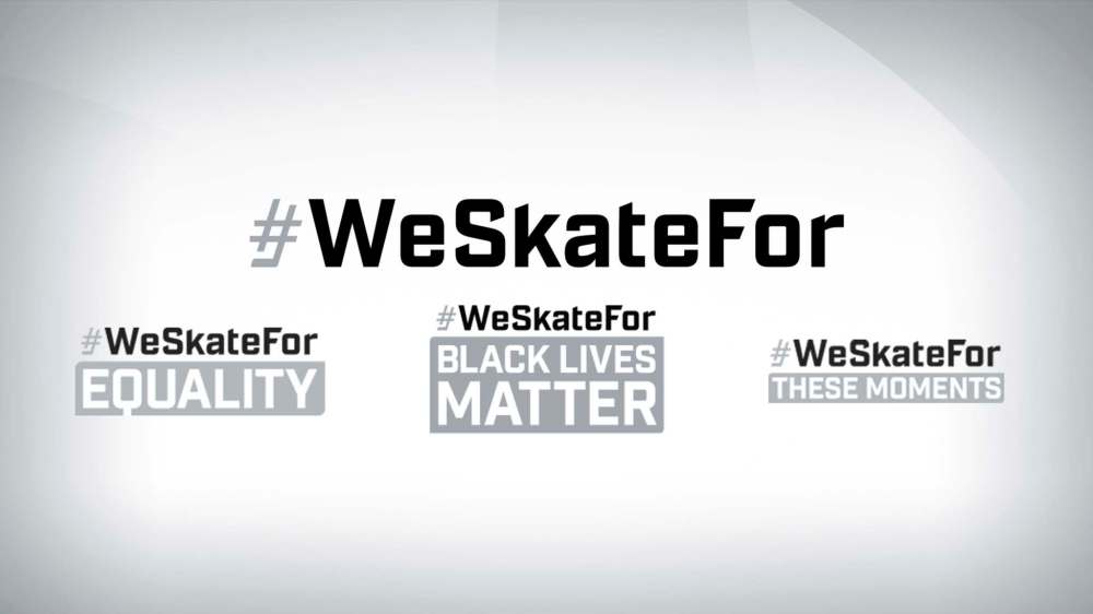 Twitter photo
Every NHL player will be wearing a customized helmet and uniform decal bearing hashtags of