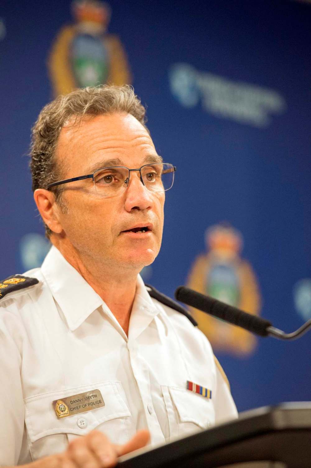 Mike Sudoma / Winnipeg Free Press Winnipeg Police Chief Danny Smyth makes remarks on a few specific homicides as he goes over the 2019 Annual Statistics Report during a press event Friday morning July 24, 2020