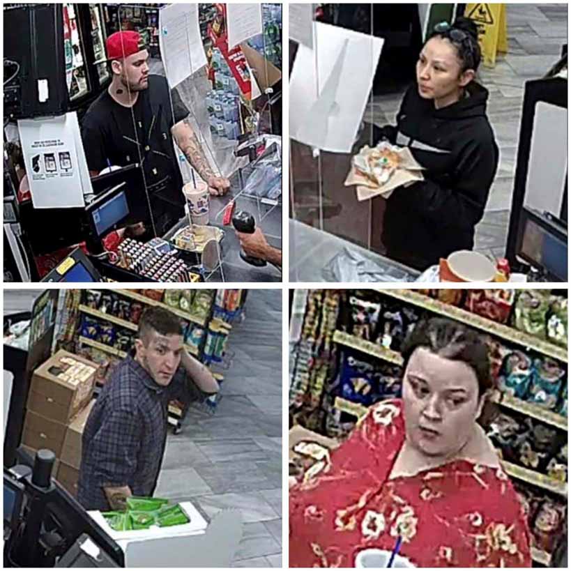 Clockwise from top left): Jonathan Narvey, Bobbi Lynn Hall, Chelsea O’Hanley and Kyle Sinkovits were arrested for the killing of Reimer-Wiebe. (Supplied)