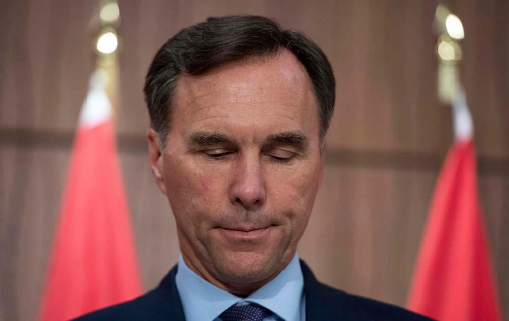 Justin Tang / The Canadian Press
Finance Minister Bill Morneau announced his resignation on Monday.
