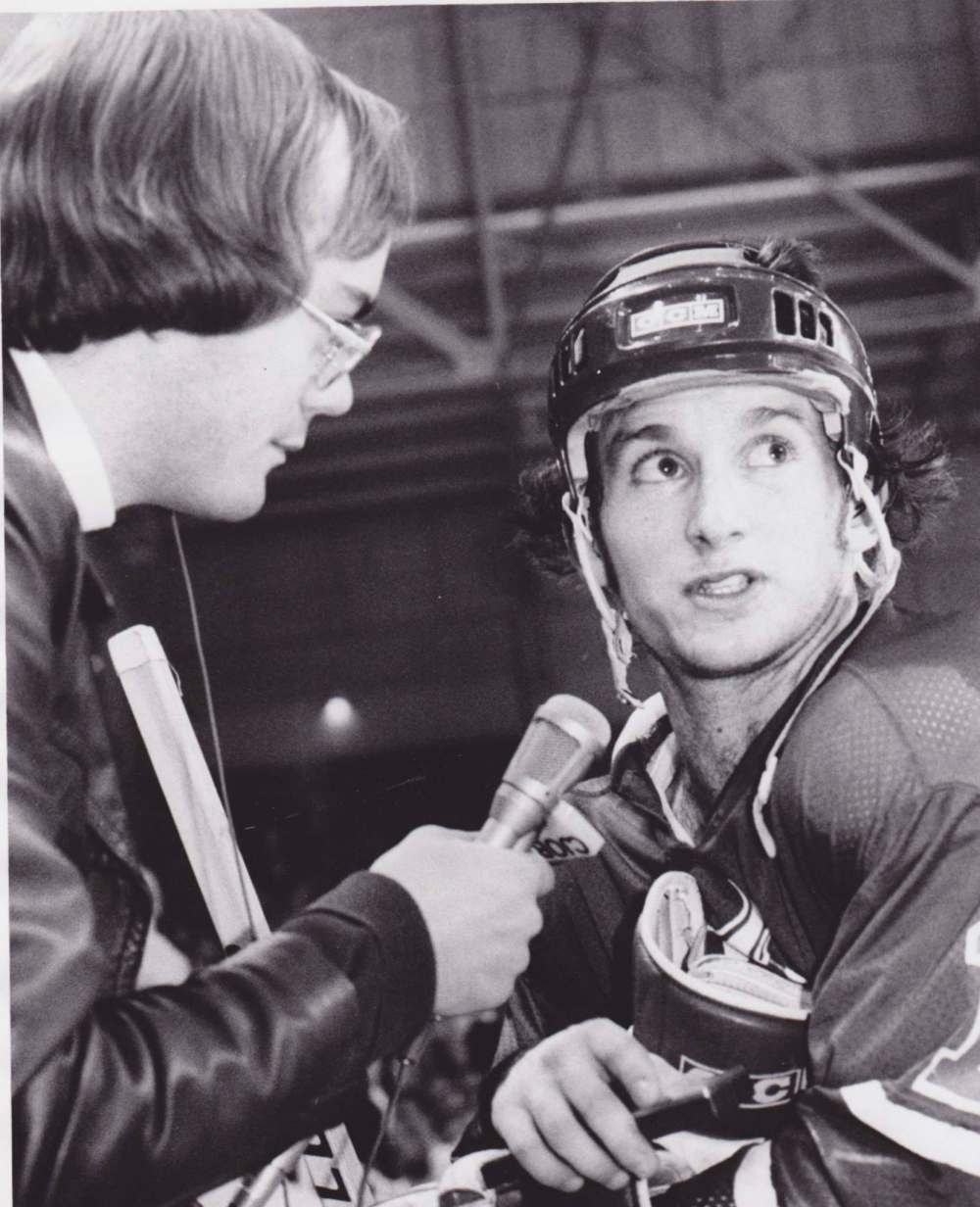 Supplied
Irving interviews Ken Linseman, who played for the WHA’s Birmingham Bulls in 1977.