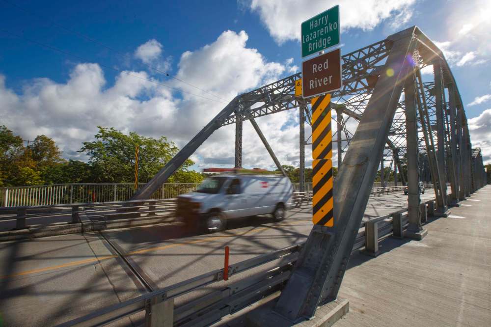 Harry Lazarenko Bridge, formerly the Redwood Bridge (Mike Deal / Winnipeg Free Press)
