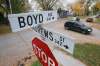 The intersection of Boyd and Andrews Sunday, September 27, 2020. A car being pursued by city police hit another vehicle resulting in a fatality and multiple injuries. (John Woods / Winnipeg Free Press)