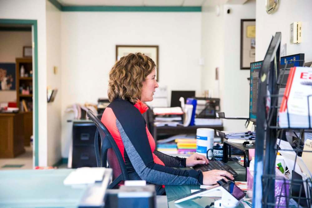 MIKAELA MACKENZIE / WINNIPEG FREE PRESS
Office manager Elisa Gagnon.