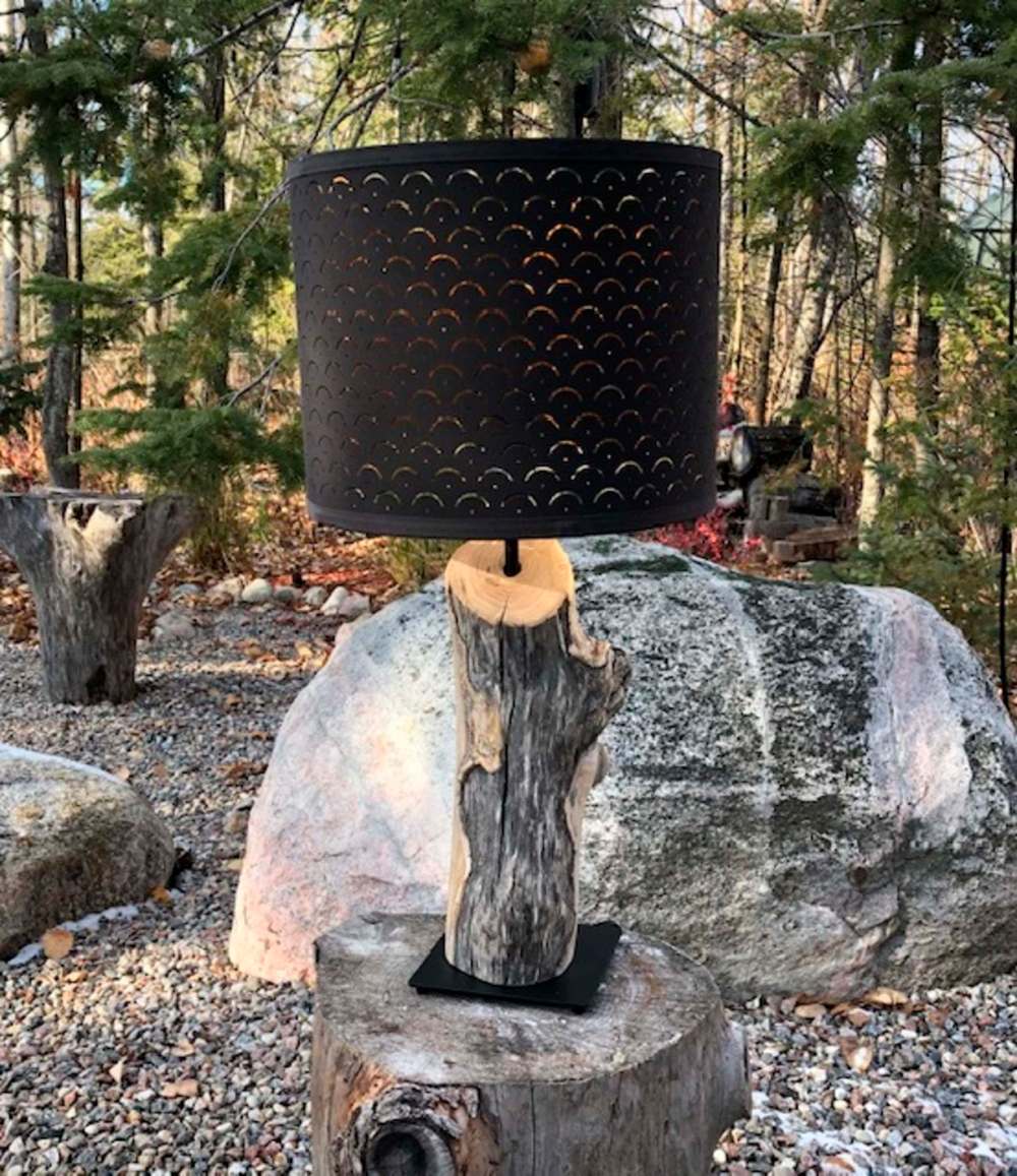 supplied
Shoreline Treasures turns Lake Winnipeg driftwood into lamps and other pieces of furniture.