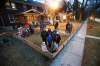 JOHN WOODS / WINNIPEG FREE PRESS
Doug Hemmerling and his family, centre, and their Crescentwood neighbours are planning a bigger-than-ever rink for their Harvard Avenue homes.