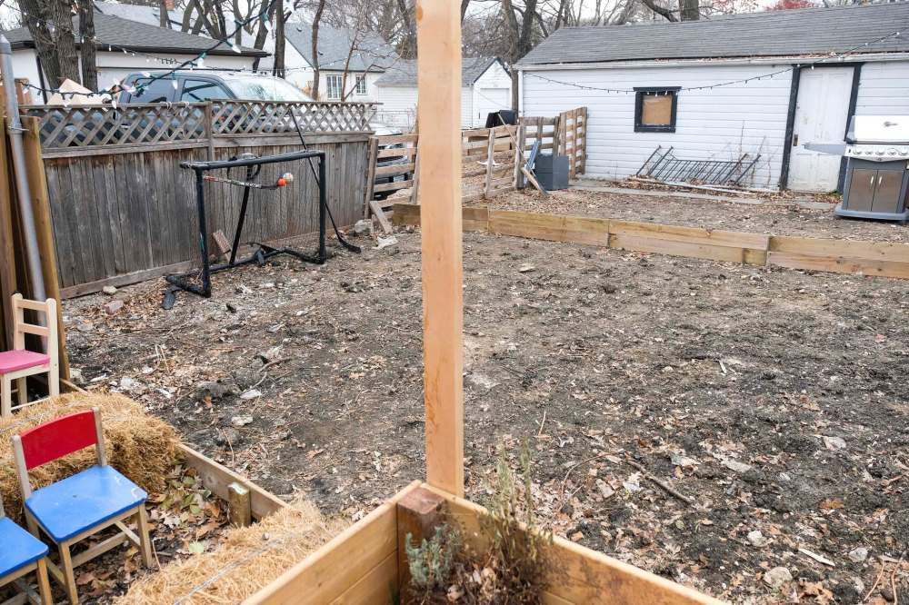 Daniel Crump / Winnipeg Free Press
Thomas says one thing the pandemic can’t take away are backyard rinks.