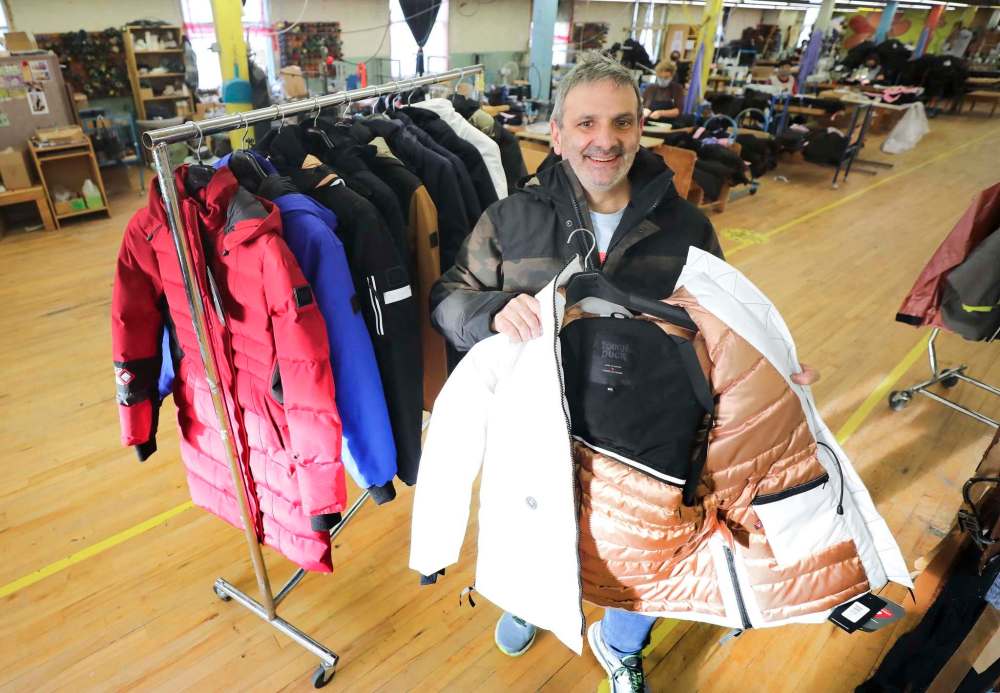 RUTH BONNEVILLE / WINNIPEG FREE PRESS
Gavin Rich, the third generation of the Rich family to head up the company, says the Tough Duck Black Label line is 100 per cent manufactured at its Adelaide Street plant in Winnipeg.