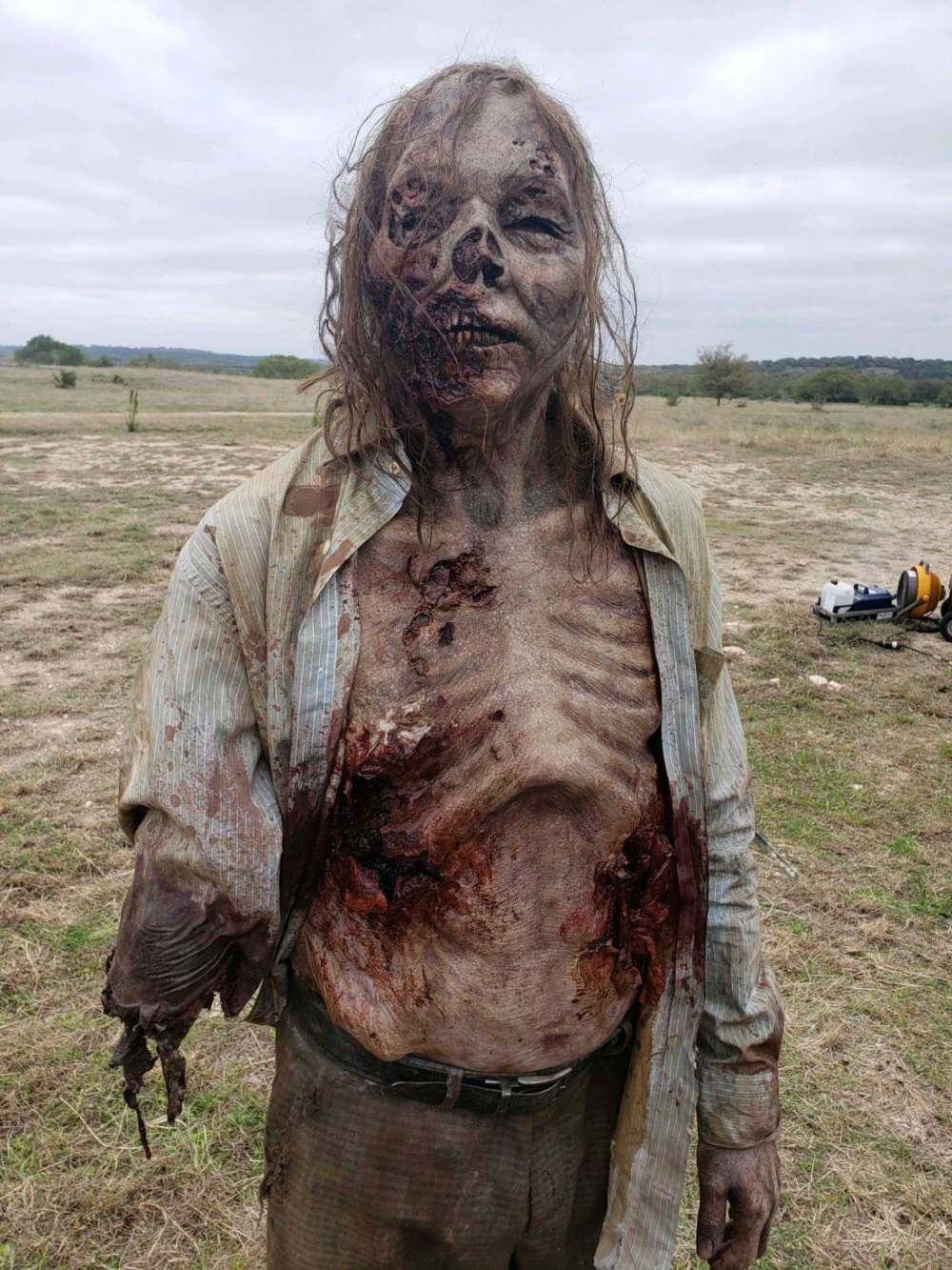Baxter Humby as a zombie in Fear The Walking Dead. (Supplied)