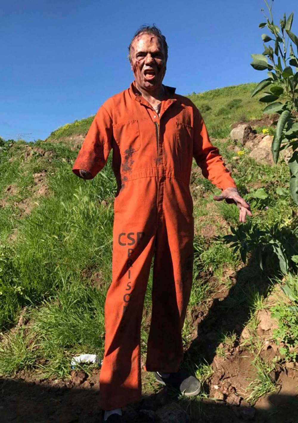 Baxter Humby's post-fighting career has included the opportunity to be a stuntman in Spider-Man 3 and a zombie in Fear The Walking Dead. (Supplied)