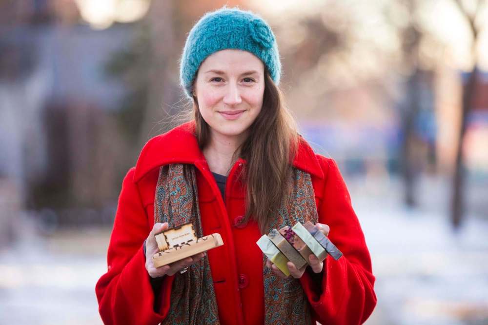 MIKAELA MACKENZIE / WINNIPEG FREE PRESS
Rebecca Haverluck, owner of Art Soap Life, is one of the vendors on the new site goodlocal.ca.